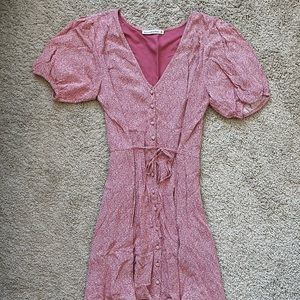 Red and cream floral dress!